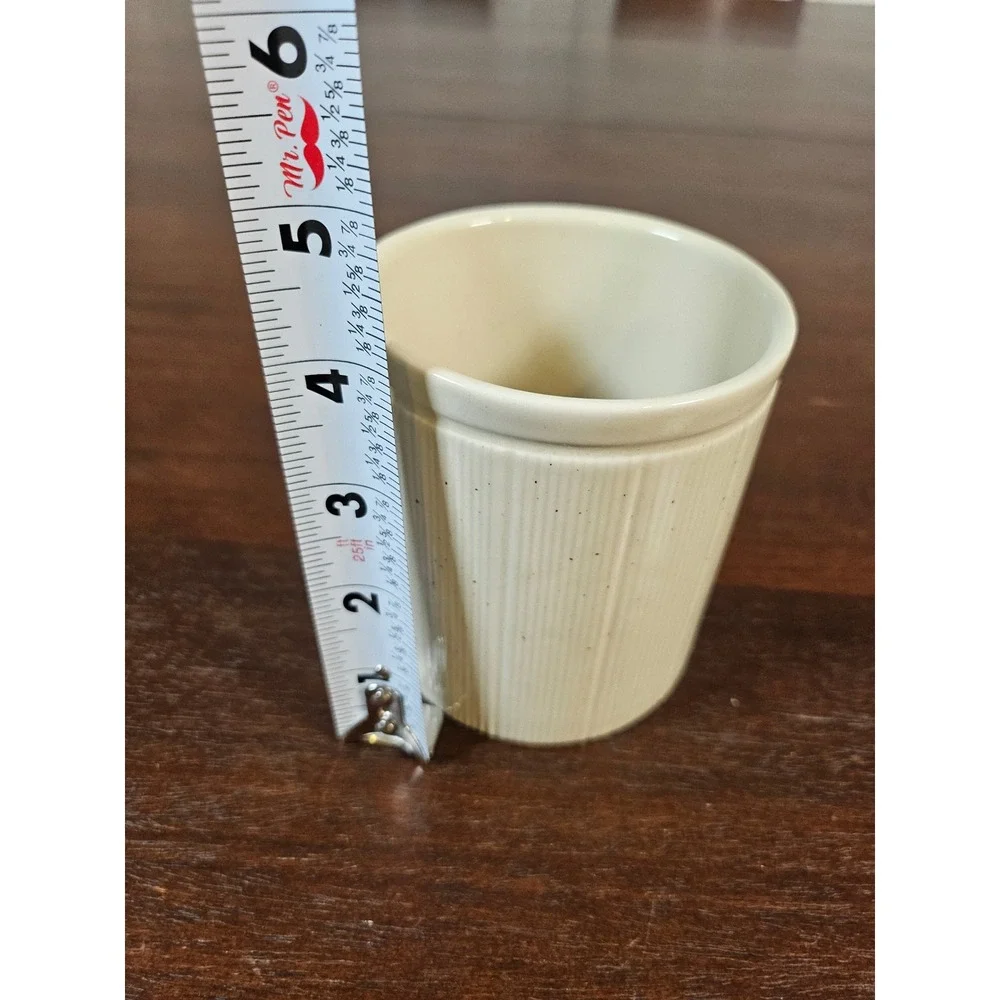 Smucker's Ceramic Crock Small Cream Ribbed Fruit Graphic 31882